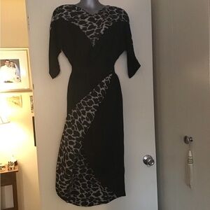 Vintage Custom Raw Slik, Hand Made Two Piece Dress